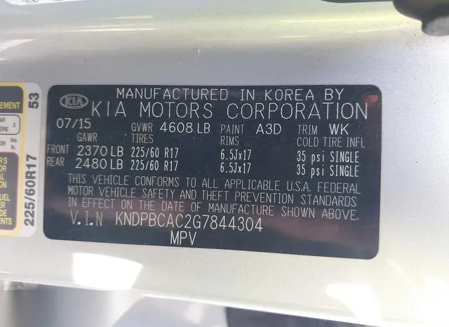 KNDPBCAC2G7844304 2016 2016 KIA Sportage- LX 9