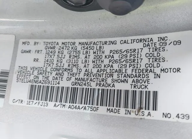 5TELU4EN6AZ691114 2010 2010 Toyota Tacoma- Double Cab 9