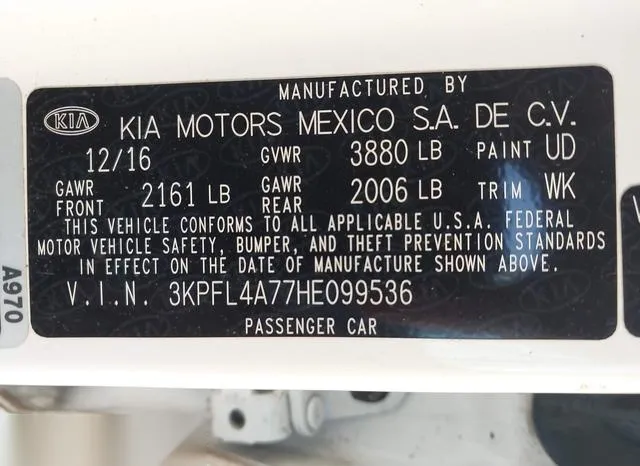 3KPFL4A77HE099536 2017 2017 KIA Forte- S 9