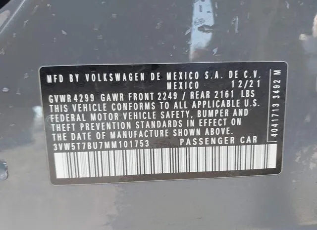 3VW5T7BU7MM101753 2021 2021 Volkswagen Jetta- GLI 2-0T Auto 9