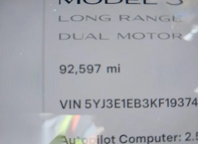 5YJ3E1EB3KF193747 2019 2019 Tesla Model 3- Long Range/Perfo 7