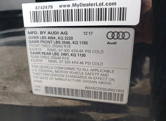 WA1ECCFS0JR021932 2018 2018 Audi Q3- 2-0T Premium/2-0T Spor 9