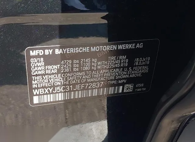 WBXYJ5C31JEF72837 2018 2018 BMW X2- Xdrive28I 9