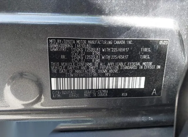 2T3W1RFV4PC232185 2023 2023 Toyota RAV4- Xle 9