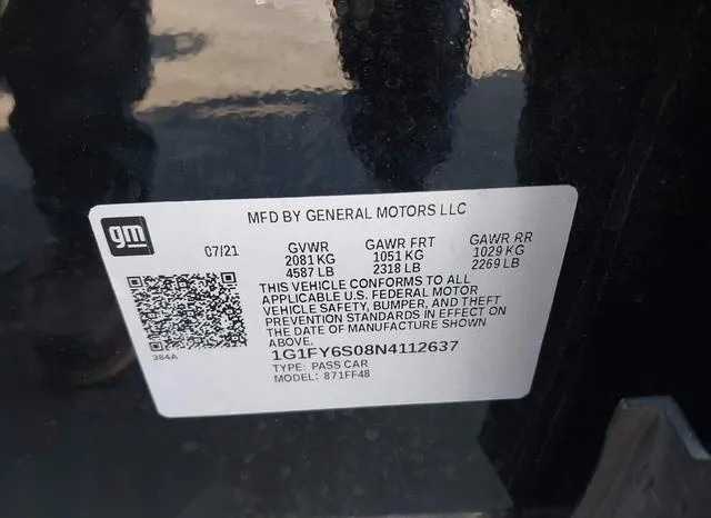 1G1FY6S08N4112637 2022 2022 Chevrolet Bolt Euv- LT 9