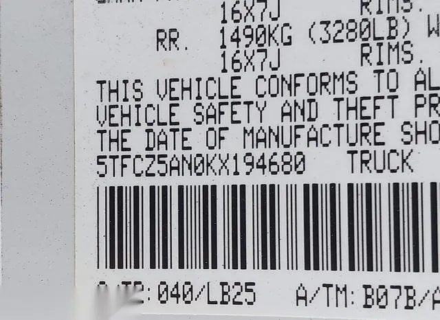 5TFCZ5AN0KX194680 2019 2019 Toyota Tacoma- Trd Pro 9