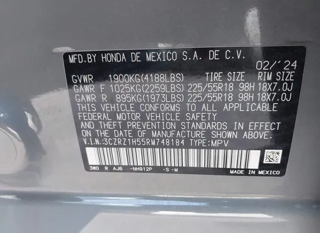 3CZRZ1H55RM748184 2024 2024 Honda HR-V 9