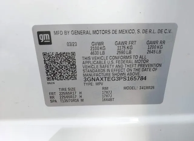 3GNAXTEG3PS165784 2023 2023 Chevrolet Equinox- Awd 2Fl 9