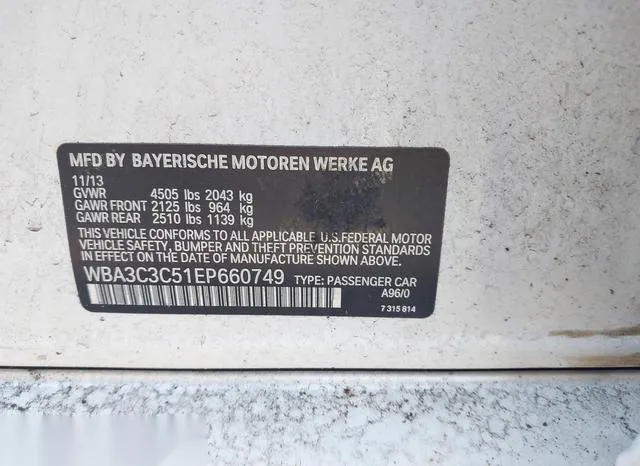 WBA3C3C51EP660749 2014 2014 BMW 3 Series- 320I Xdrive 9