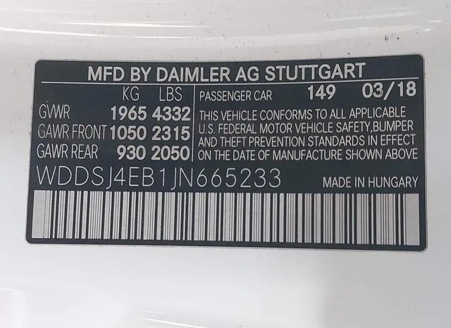 WDDSJ4EB1JN665233 2018 2018 Mercedes-Benz CLA 250 9