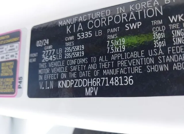 KNDPZDDH6R7148136 2024 2024 KIA Sportage Plug-In Hybrid- X- 9