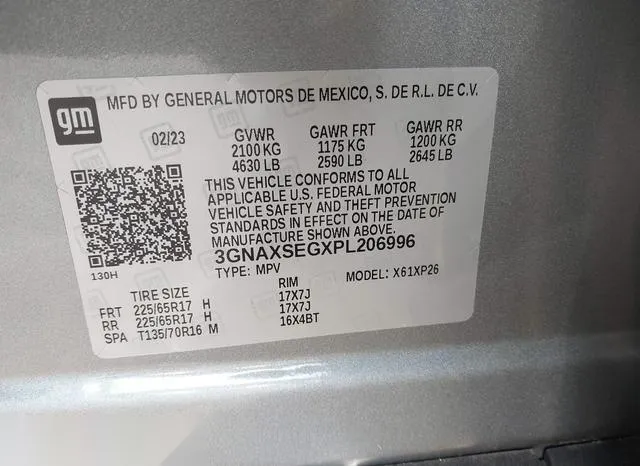 3GNAXSEGXPL206996 2023 2023 Chevrolet Equinox- Awd Ls 9