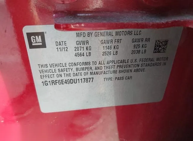 1G1RF6E49DU117877 2013 2013 Chevrolet Volt 9