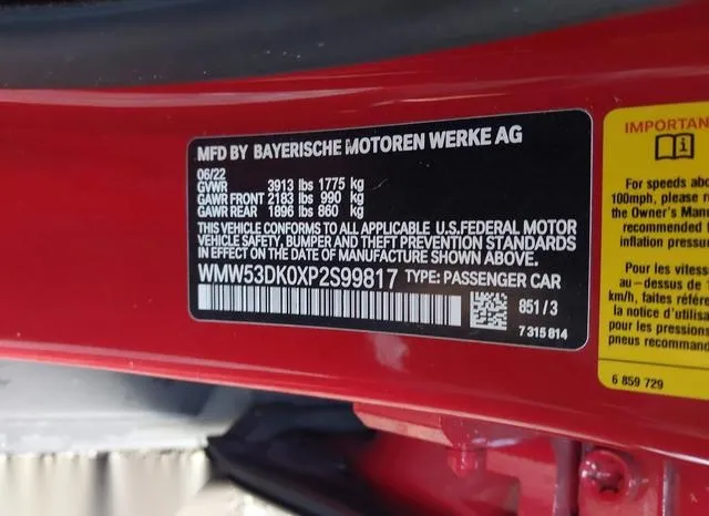 WMW53DK0XP2S99817 2023 2023 Mini Hardtop- Cooper S 9