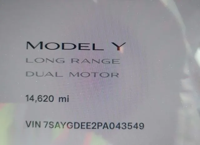 7SAYGDEE2PA043549 2023 2023 Tesla Model Y- Awd/Long Range D 7