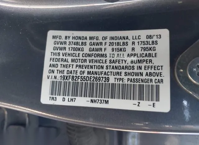 19XFB2F55DE269739 2013 2013 Honda Civic- LX 9