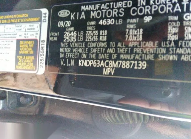 KNDP63AC8M7887139 2021 2021 KIA Sportage- S 9