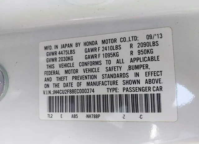 JH4CU2F88EC000374 2014 2014 Acura TSX- 2-4 9