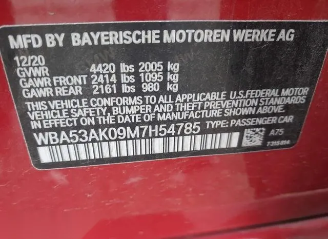 WBA53AK09M7H54785 2021 2021 BMW 228i Gran Coupe- Sdrive 9