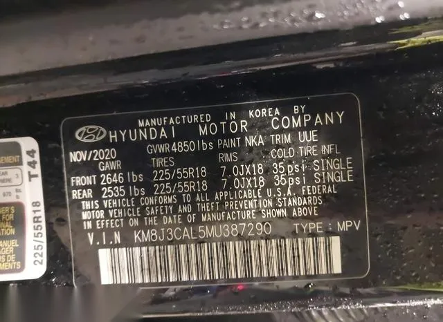 KM8J3CAL5MU387290 2021 2021 Hyundai Tucson- Ultimate 9