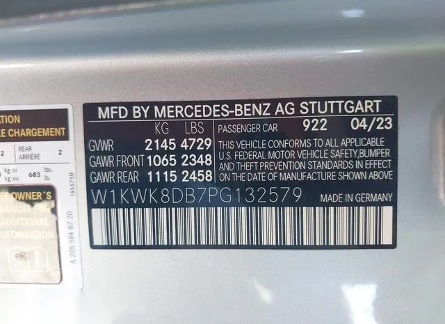 W1KWK8DB7PG132579 2023 2023 Mercedes-Benz C 300- Cabriolet 9