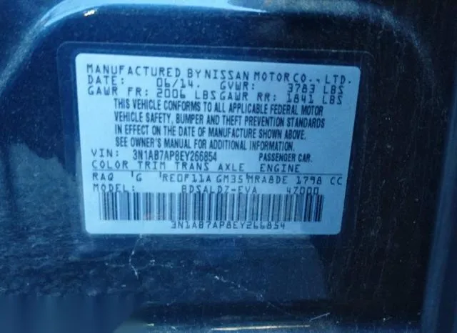 3N1AB7AP8EY266854 2014 2014 Nissan Sentra- SV 9