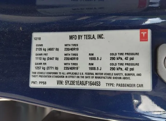 5YJ3E1EA9JF164453 2018 2018 Tesla Model 3- Long Range/Mid R 9