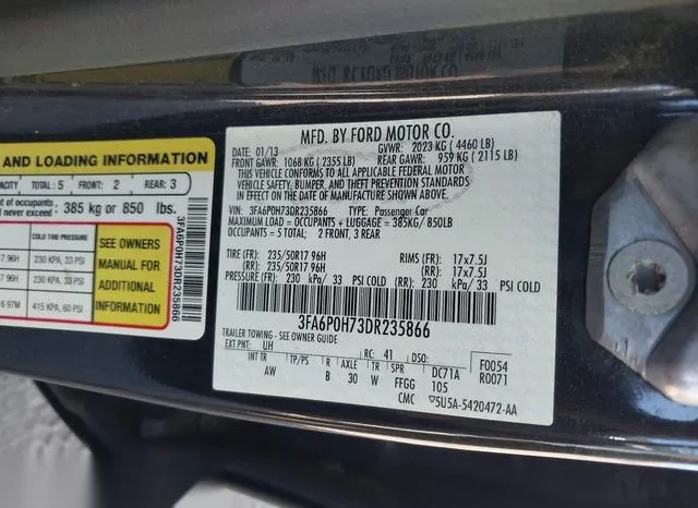 3FA6P0H73DR235866 2013 2013 Ford Fusion- SE 9