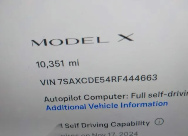 7SAXCDE54RF444663 2024 2024 Tesla Model X- Long Range 9