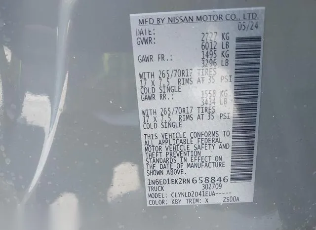 1N6ED1EK2RN658846 2024 2024 Nissan Frontier- Pro-4X 4X4 9