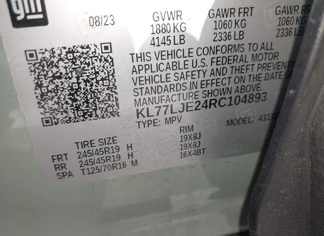 KL77LJE24RC104893 2024 2024 Chevrolet Trax- Fwd 2Rs 9