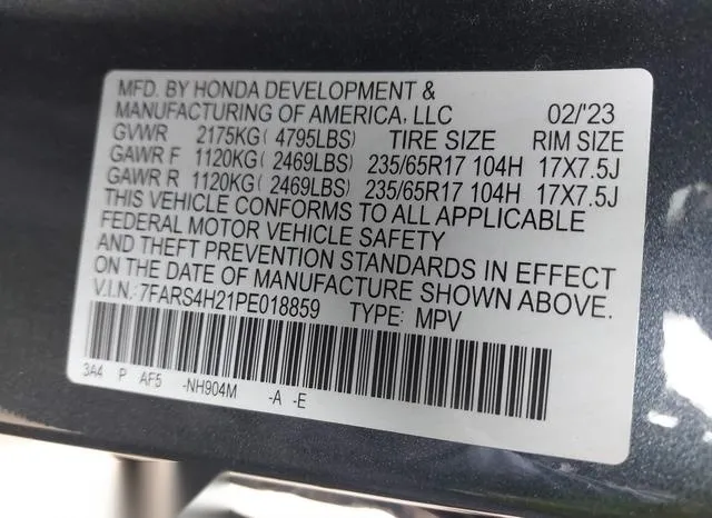 7FARS4H21PE018859 2023 2023 Honda CR-V- Lx Awd 9