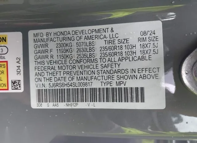 5J6RS6H54SL009817 2025 2025 Honda CR-V- Hybrid Sport 9