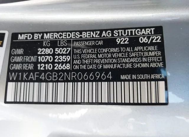 W1KAF4GB2NR066964 2022 2022 Mercedes-Benz C 300- Sedan 9