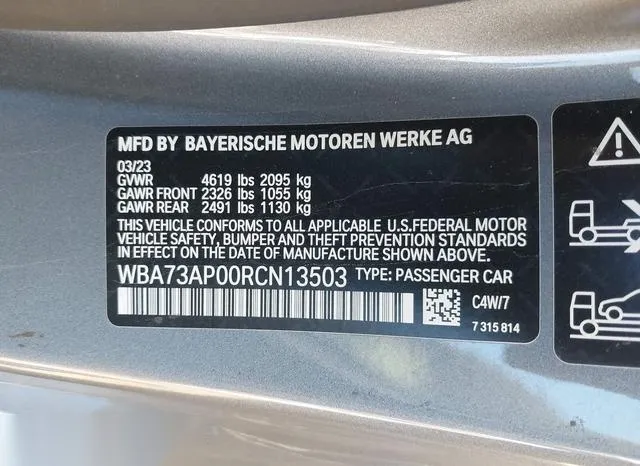 WBA73AP00RCN13503 2024 2024 BMW 4 Series- 430I Xdrive 9