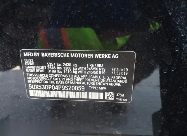 5UX53DP04P9S20059 2023 2023 BMW X3- Xdrive30I 9