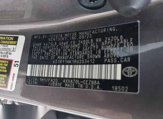 4T1R11AK1RU203412 2024 2024 Toyota Camry- LE 9