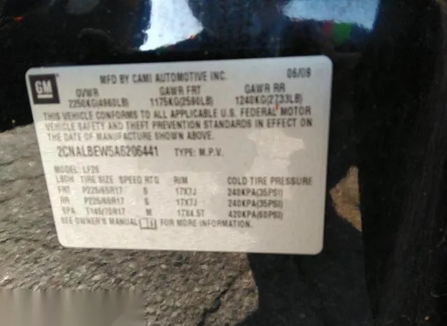 2CNALBEW5A6206441 2010 2010 Chevrolet Equinox- LS 9