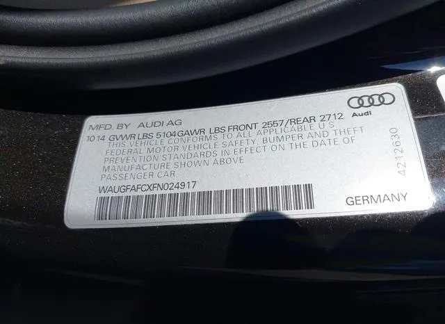 WAUGFAFCXFN024917 2015 2015 Audi A6- 2-0T Premium 9