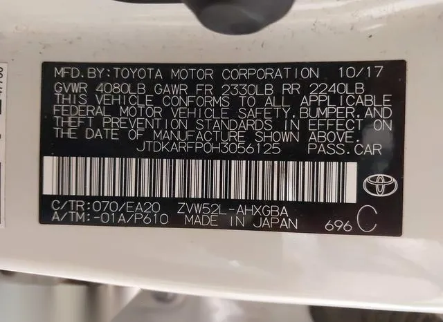 JTDKARFP0H3056125 2017 2017 Toyota Prius- Prime Premium 9