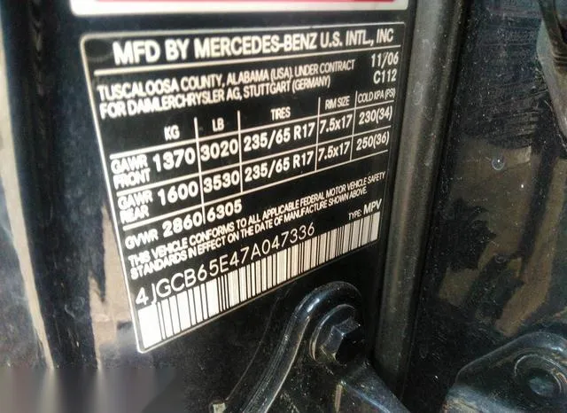 4JGCB65E47A047336 2007 2007 Mercedes-Benz R 350- 4Matic 9