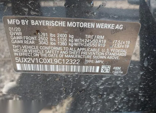 5UX2V1C0XL9C12322 2020 2020 BMW X4- Xdrive30I 9