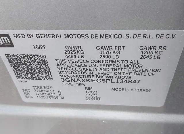 3GNAXKEG5PL134847 2023 2023 Chevrolet Equinox- Fwd Lt 9