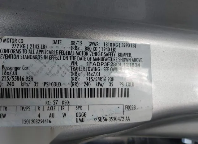 1FADP3F23DL121834 2013 2013 Ford Focus- SE 9