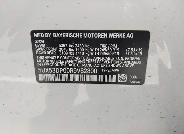 5UX53DP00R9V82800 2024 2024 BMW X3- Xdrive30I 9