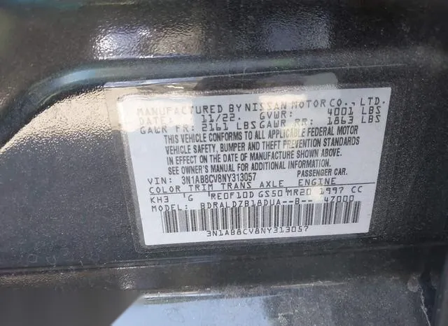 3N1AB8CV8NY313057 2022 2022 Nissan Sentra- Sv Xtronic Cvt 9