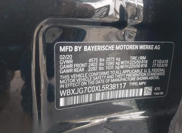 WBXJG7C0XL5R38117 2020 2020 BMW X1- Sdrive28I 9