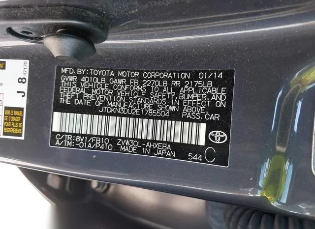 JTDKN3DU2E1785504 2014 2014 Toyota Prius- Five/Four/Three/Two 9