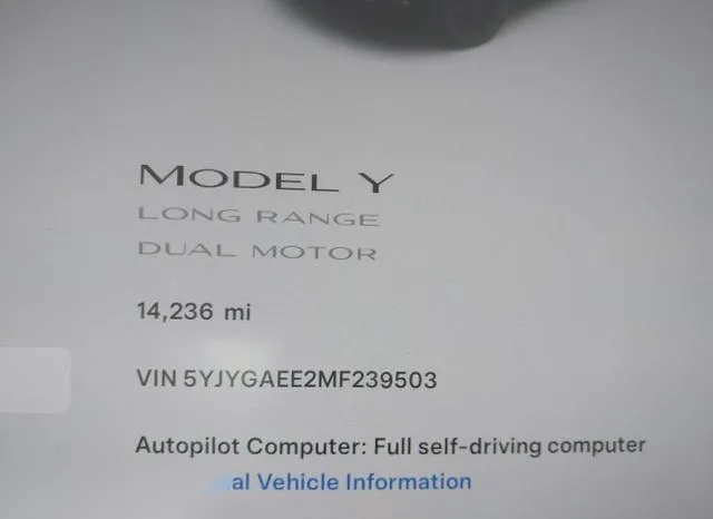 5YJYGAEE2MF239503 2021 2021 Tesla Model Y- Long Range Dual 7