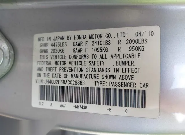 JH4CU2F68AC028863 2010 2010 Acura TSX- 2-4 9